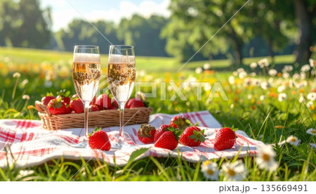 picnic in the garden 135669491