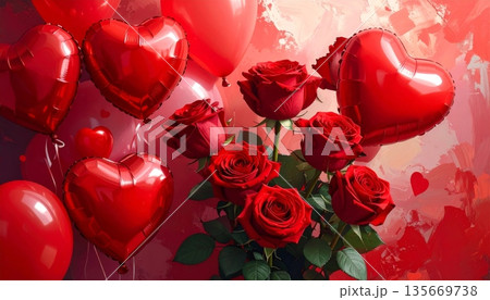 A beautiful red rose petals heart isolated on a white background creates a romantic floral shape and symbol of love for a Valentine's Day celebration gift A beautiful red rose petals heart isolated on a white background creates a romantic floral shape and symbol of love for a Valentine's Day celebration gift 135669738