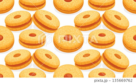 Delicious homemade chocolate chip cookies and sweet baked biscuits isolated on a fresh white background for a tasty dessert snack Delicious homemade chocolate chip cookies and sweet baked biscuits isolated on a fresh white background for a tasty dessert snack 135669762