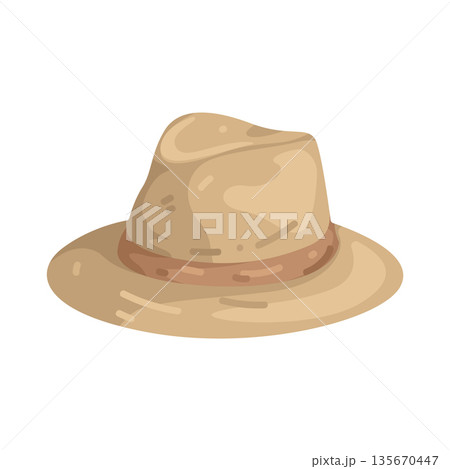 Illustration of fedora hat Illustration of fedora hat 135670447