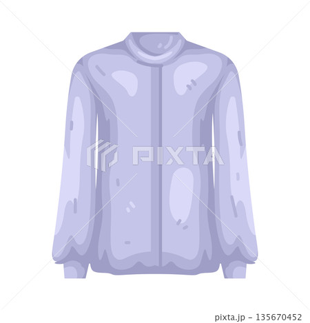 Illustration of long sleeved blouse Illustration of long sleeved blouse 135670452