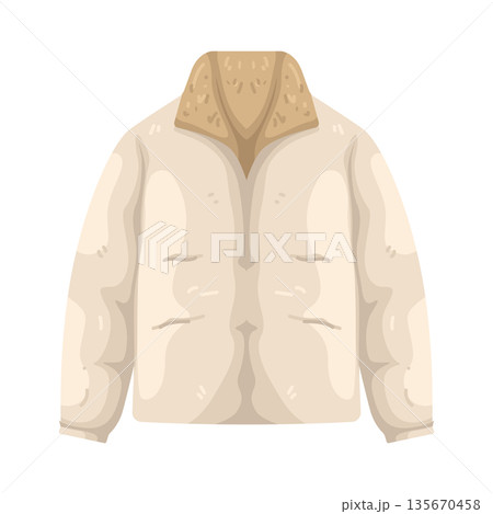 Illustration of Puffer Jacket Illustration of Puffer Jacket 135670458