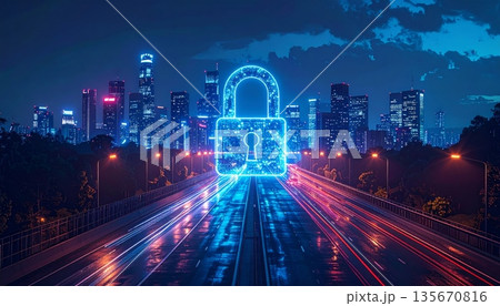 A vibrant Hong Kong city night view features glowing skyscrapers and urban traffic speeding along a downtown highway street under a luminous China skyline A vibrant Hong Kong city night view features glowing skyscrapers and urban traffic speeding along a downtown highway street under a luminous China skyline 135670816