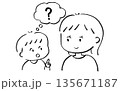 子供が質問する・親が聞くイラスト 135671187