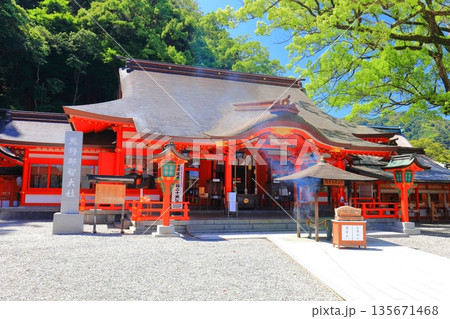 【和歌山県】快晴の熊野那智大社（礼殿） 135671468