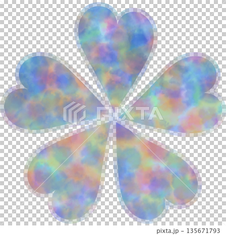 美麗的水彩花圖示圖像插圖 135671793