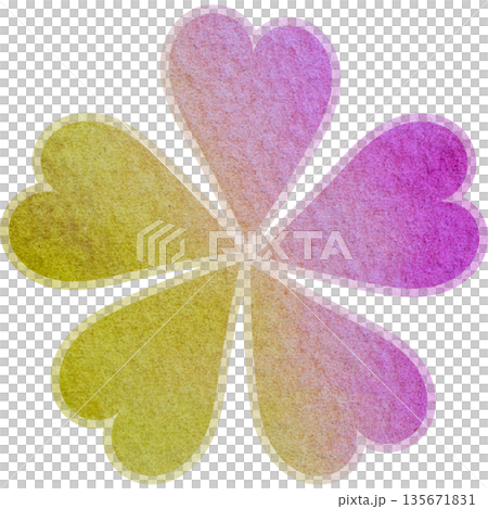 Beautiful watercolor flower icon image illustration 135671831