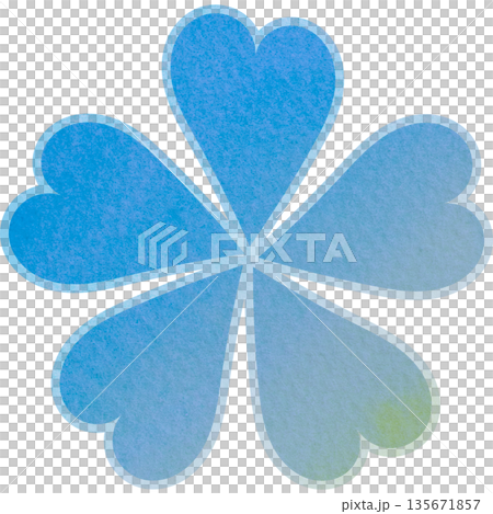 美麗的水彩花圖示圖像插圖 135671857