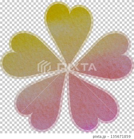 Beautiful watercolor flower icon image illustration 135671859