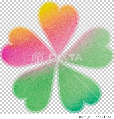 美麗的水彩花圖示圖像插圖 135671878