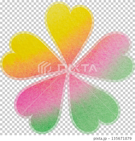 Beautiful watercolor flower icon image illustration 135671879