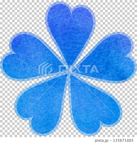 Beautiful watercolor flower icon image illustration 135671885