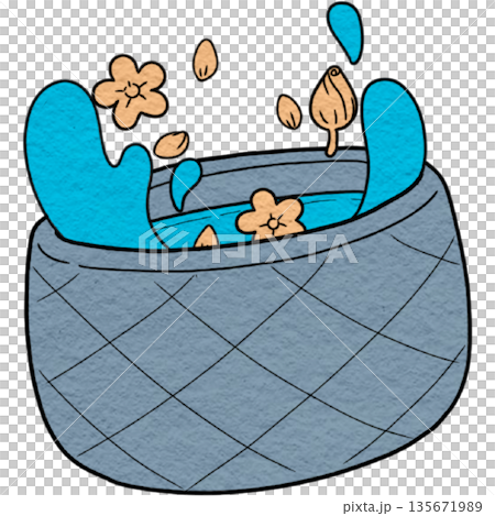 Water in bowl mixed with perfume for Songkran festival Water in bowl mixed with perfume for Songkran festival 135671989