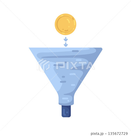 Illustration of sales funnel Illustration of sales funnel 135672729