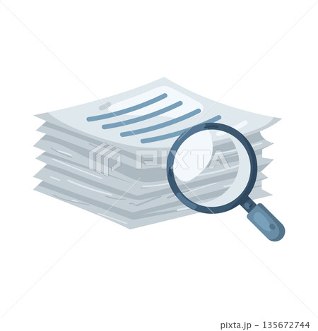 Illustration of stack of documents Illustration of stack of documents 135672744