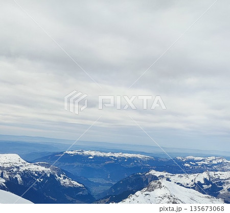 Interlaken, Switzerland - March 18 2023: Surrounding View of Mountanious Interlaken Interlaken, Switzerland - March 18 2023: Surrounding View of Mountanious Interlaken 135673068