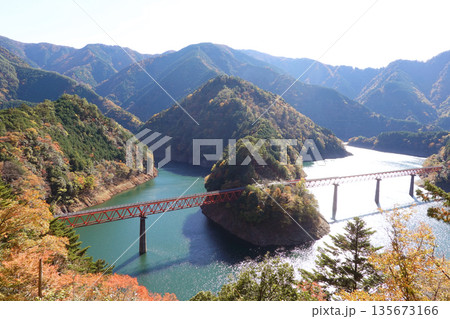 奥大井湖上駅 秋 135673166