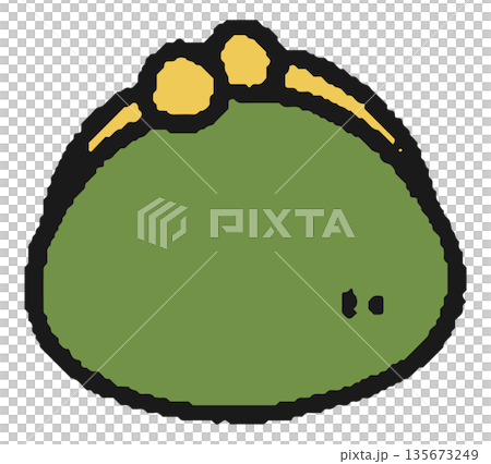 Hand-drawn illustration of a green clasp wallet Hand-drawn illustration of a green clasp wallet 135673249