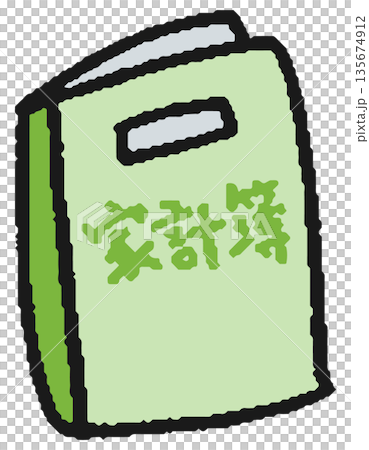Hand-drawn illustration of a household account book Hand-drawn illustration of a household account book 135674912