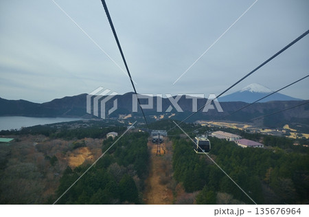 箱根ロープウェイからの景色 神奈川 箱根ロープウェイからの景色 神奈川 135676964