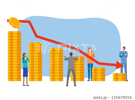 資産の下落 資産の下落 135679058