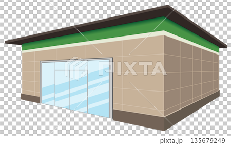 Building on a transparent background. Vector illustration 135679249