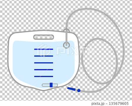 尿管和尿袋示意圖 135679605