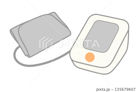 シンプルな血圧計のイラスト 135679607
