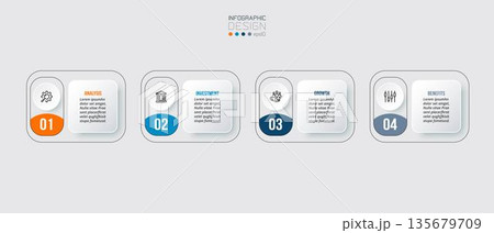 Infographic template business concept with step. 135679709