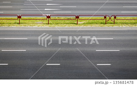 Highway with road markings Highway with road markings 135681478