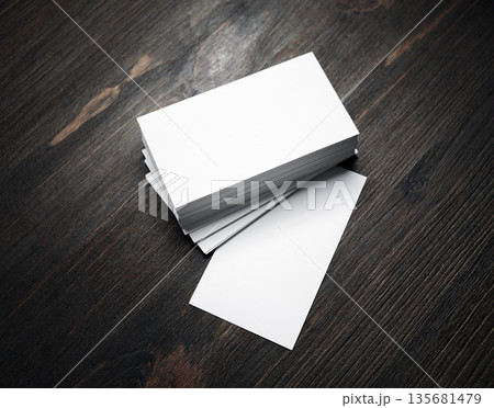 Blank business cards Blank business cards 135681479