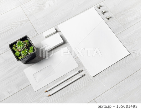 Blank corporate stationery 135681495