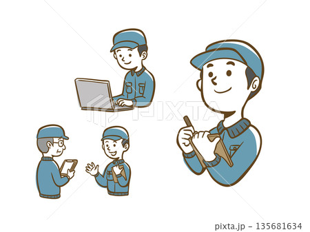 作業員の仕事風景 135681634