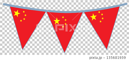 Triangular Chinese Bunting Flags Banner for National Day and Festival Decoration Triangular Chinese Bunting Flags Banner for National Day and Festival Decoration 135681939