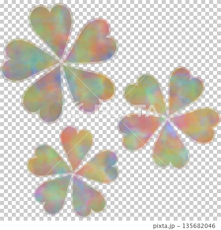 美麗的水彩花圖示圖像插圖 135682046