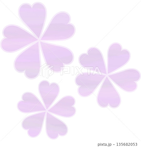 綺麗な水彩模様の花型のアイコンのイメージのイラスト 135682053