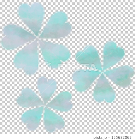 綺麗な水彩模様の花型のアイコンのイメージのイラスト 綺麗な水彩模様の花型のアイコンのイメージのイラスト 135682065