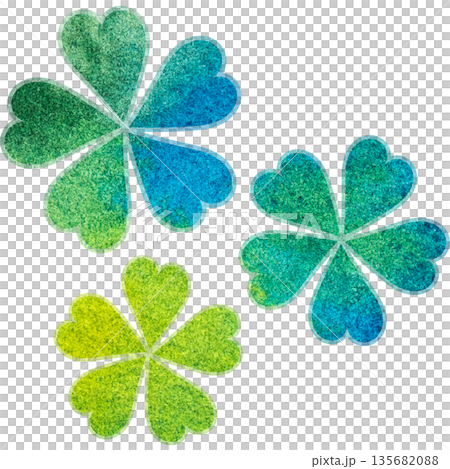 綺麗な水彩模様の花型のアイコンのイメージのイラスト 綺麗な水彩模様の花型のアイコンのイメージのイラスト 135682088