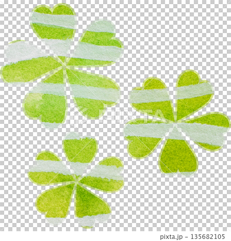 綺麗な水彩模様の花型のアイコンのイメージのイラスト 綺麗な水彩模様の花型のアイコンのイメージのイラスト 135682105