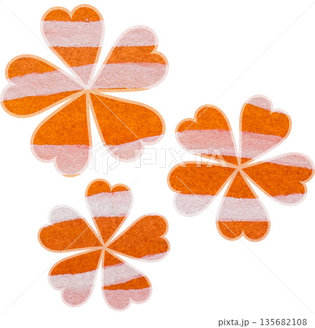 綺麗な水彩模様の花型のアイコンのイメージのイラスト 135682108