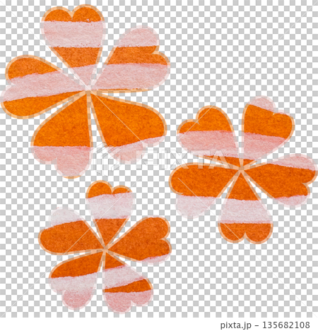 綺麗な水彩模様の花型のアイコンのイメージのイラスト 135682108