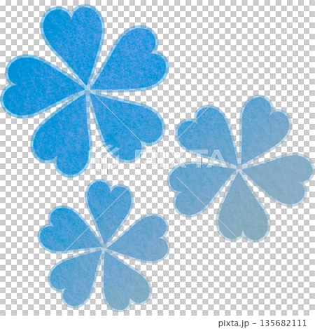 美麗的水彩花圖示圖像插圖 135682111