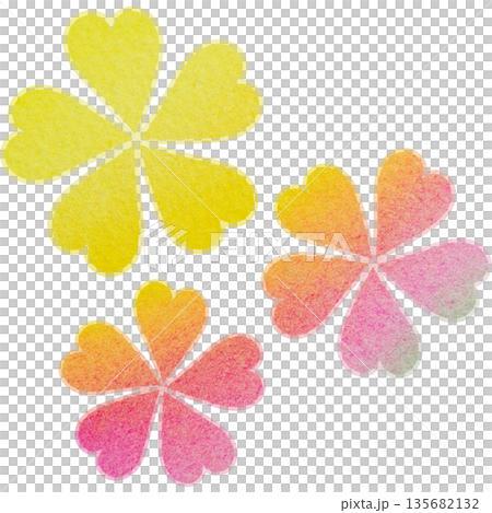 美麗的水彩花圖示圖像插圖 美麗的水彩花圖示圖像插圖 135682132