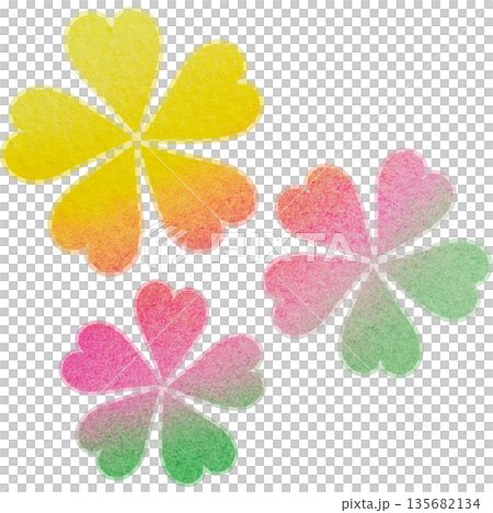 美麗的水彩花圖示圖像插圖 美麗的水彩花圖示圖像插圖 135682134