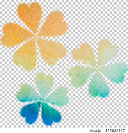 美麗的水彩花圖示圖像插圖 美麗的水彩花圖示圖像插圖 135682137