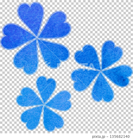 美麗的水彩花圖示圖像插圖 美麗的水彩花圖示圖像插圖 135682140