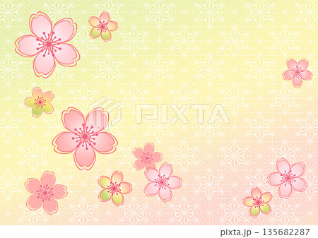 和柄の背景 135682287