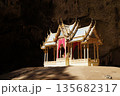 Phraya Nakhon Cave is located in Khao Sam Roi Yot National Park in Prachuap Khiri Khan Province in southern Thailand. Sunlight illuminates the cave.Phraya Nakhon Cave Temple. 135682317