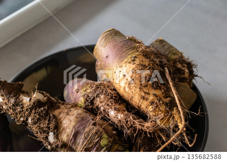 Rutabaga, root cabbage or swede is a hardy vegetable rich in vitamin C Rutabaga, root cabbage or swede is a hardy vegetable rich in vitamin C 135682588