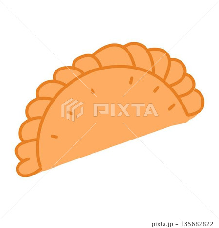 Fried Empanada pie with filling 135682822
